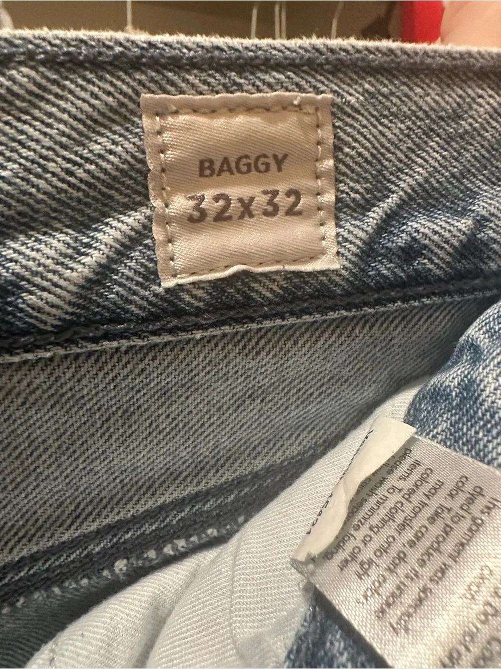 PacSun Men’s Light Blue Patchwork-Panel Relaxed Jeans